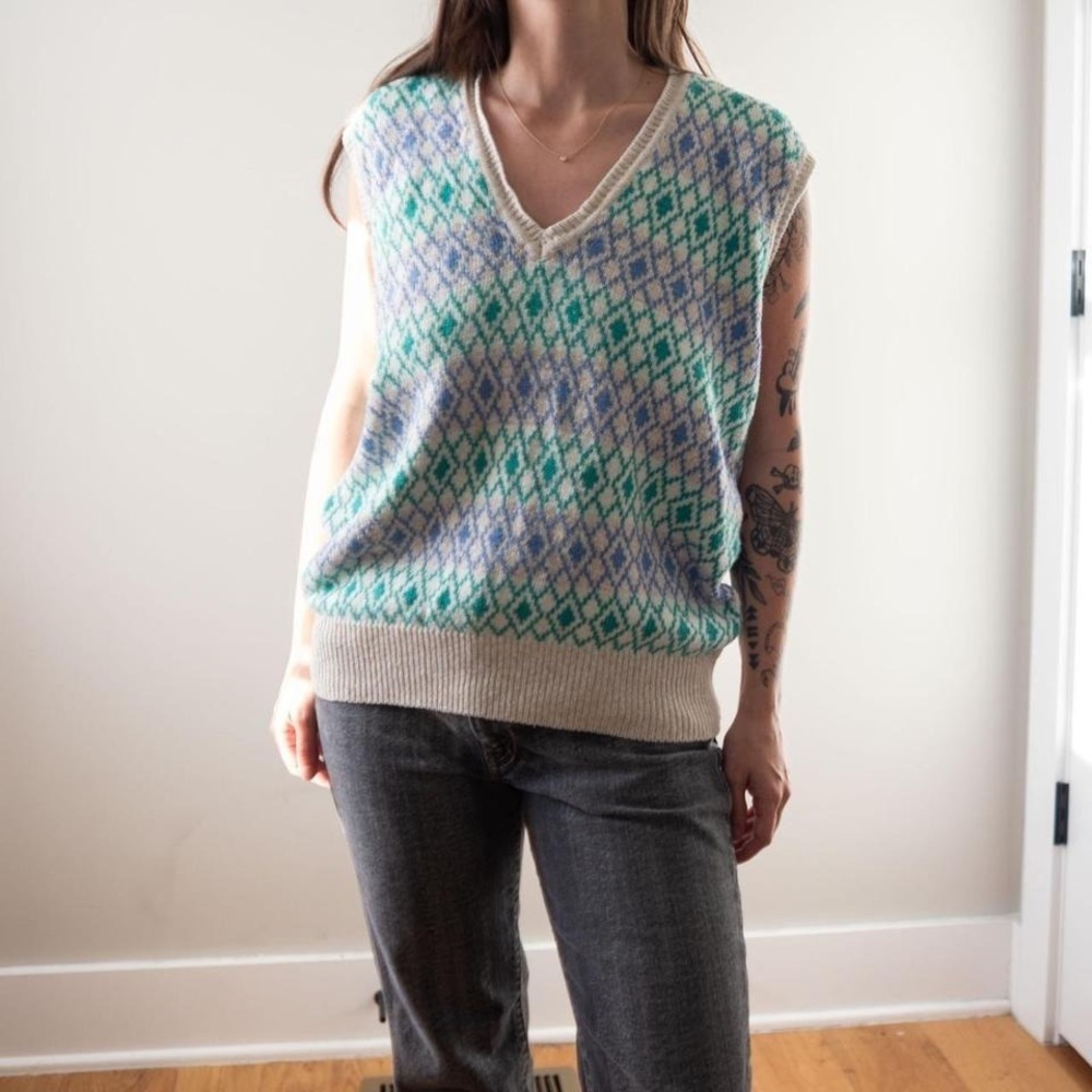 Vintage Chaps Ralph Lauren Argyle Sweater Vest